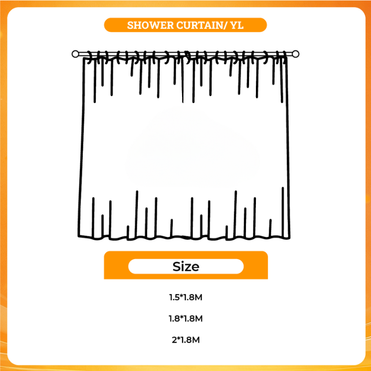 3d shower curtain size chart - Ateez Store