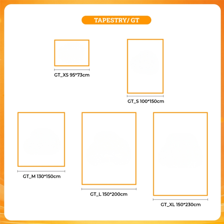 tapestries size chart - Ateez Store